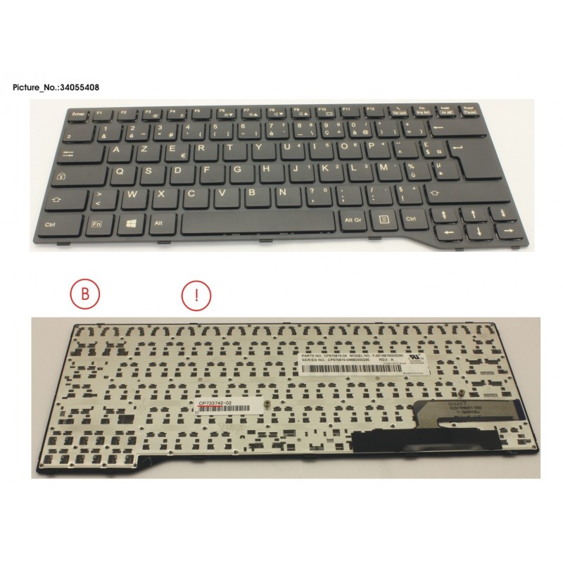 34055408 - KEYBOARD BLACK W/O TS FRANCE