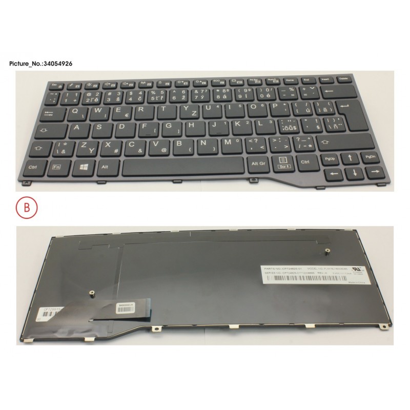 34054926 - KEYBOARD BLACK CZECH/SLOVAKIA