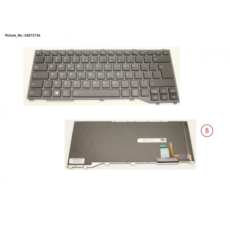 34073736 - KEYBOARD W/ BL US