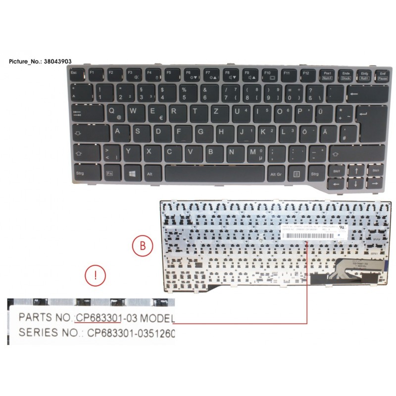 38043903 - KEYBOARD GERMAN