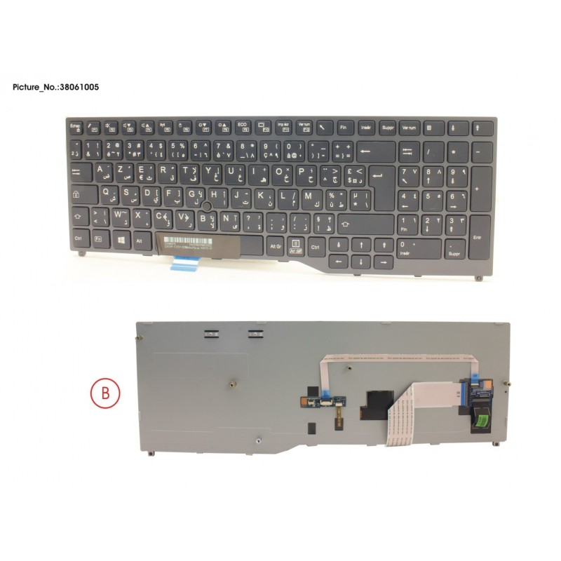 38061005 - KEYBOARD BLACK W/ TS ARABIC/FRANCE