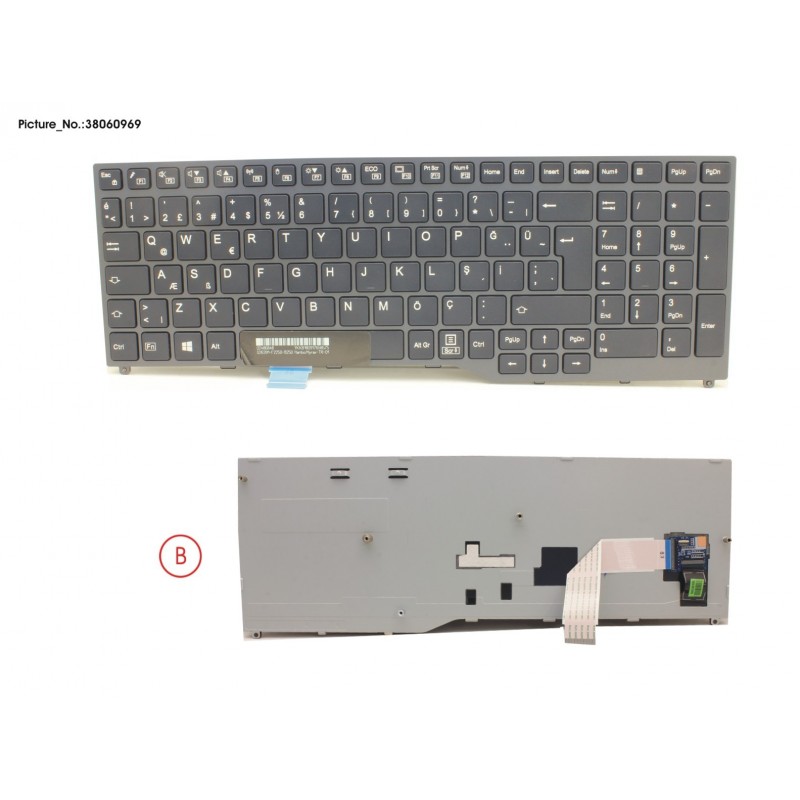 38060969 - KEYBOARD BLACK W/O TS TURKEY