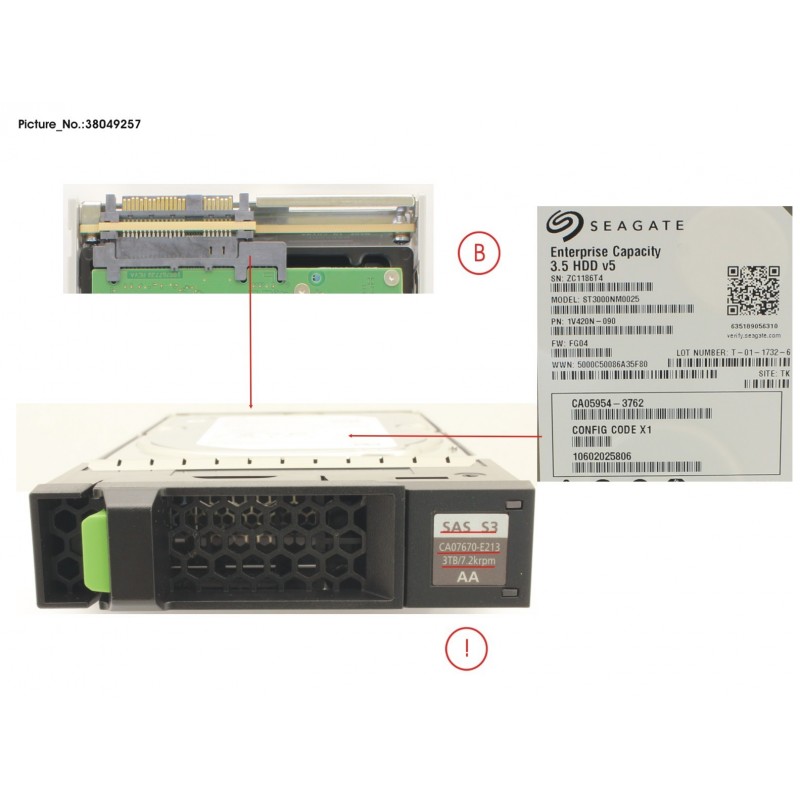 38049257 - DX S3 HD NLSAS 3TB 7.2 3.5 X1