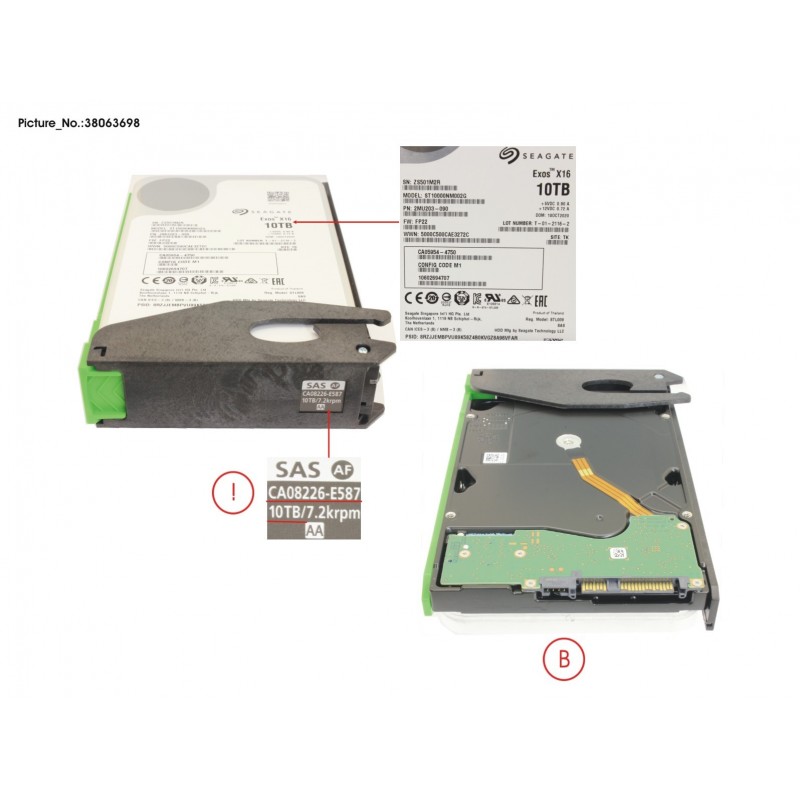 38063698 - DX S4 HDDE HD DRIVE 10TB 7.2K AF