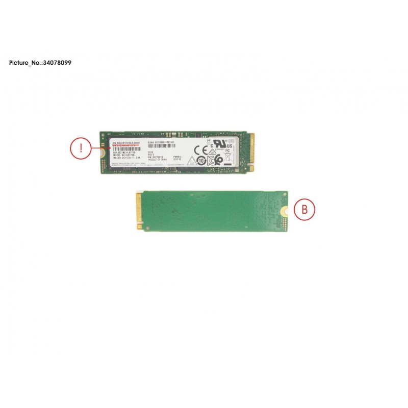 34078099 - SSD PCIE M.2 2280 PM981A 1TB