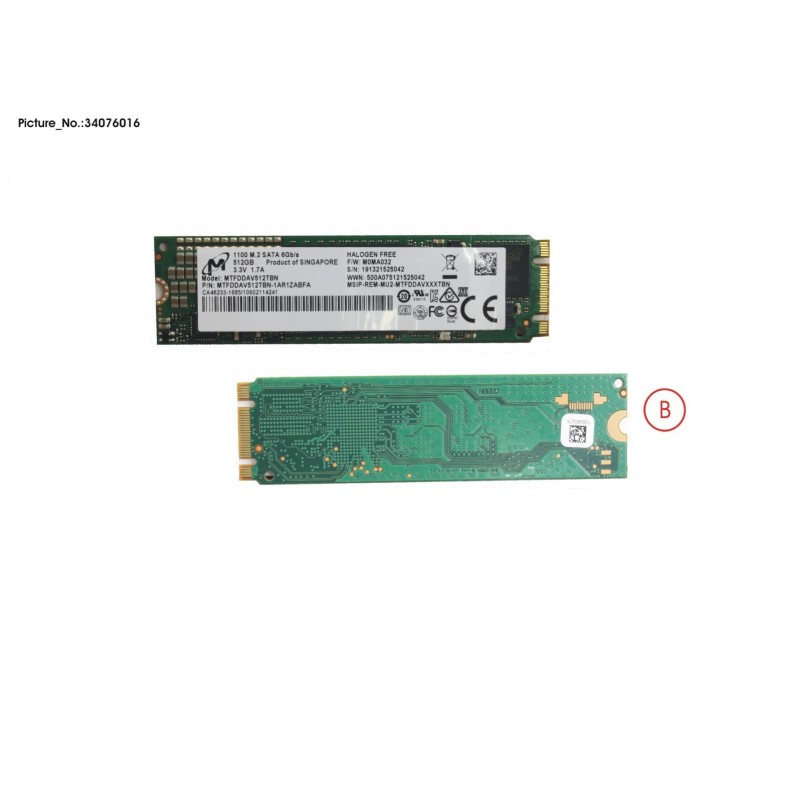 34076016 - SSD S3 M.2 2280  MOI 1100 512GB