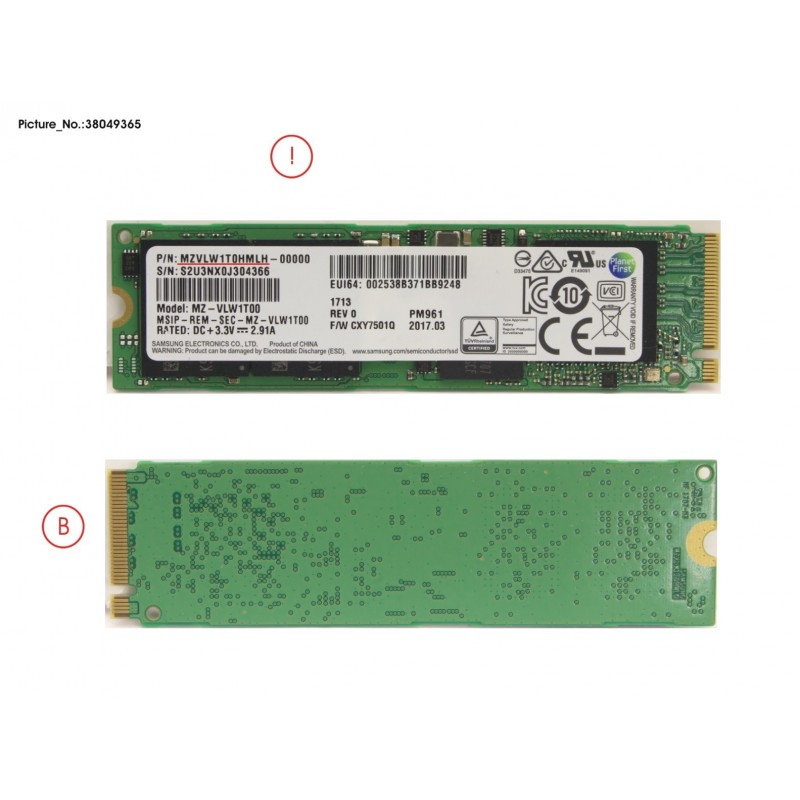 38049365 - SSD PCIE M.2 2280 1TB