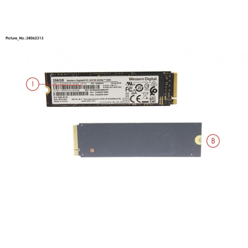 38062313 - SSD PCIE M.2 2280 256GB