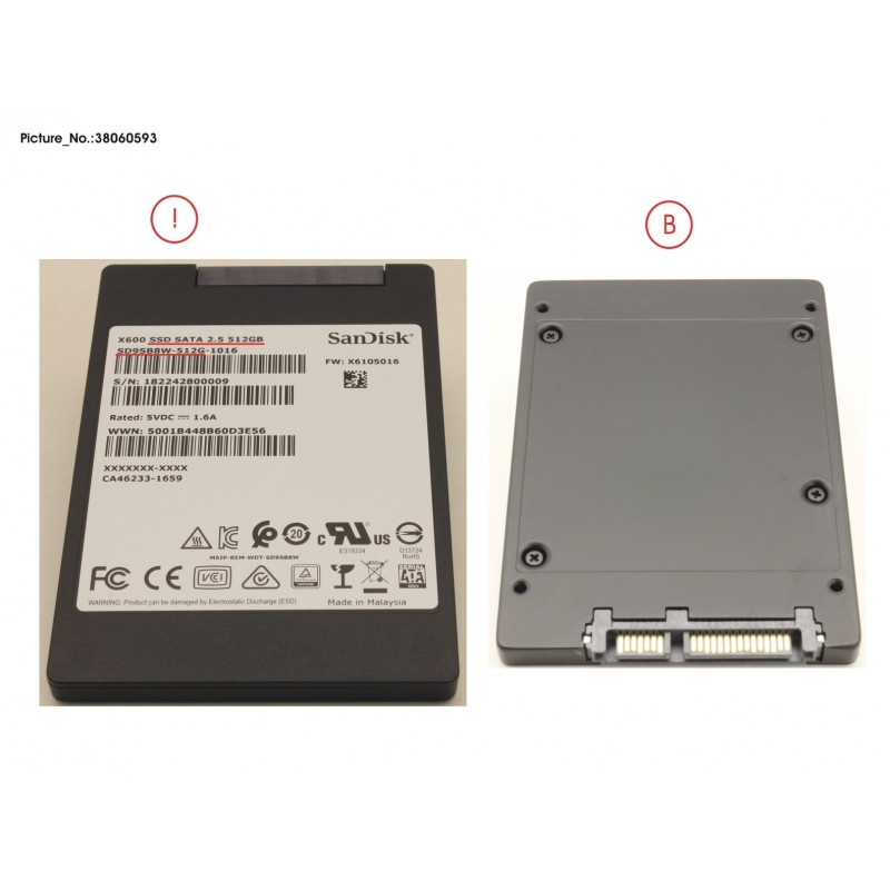 38060593 - SSD S3 512GB 2.5 SATA (7MM)