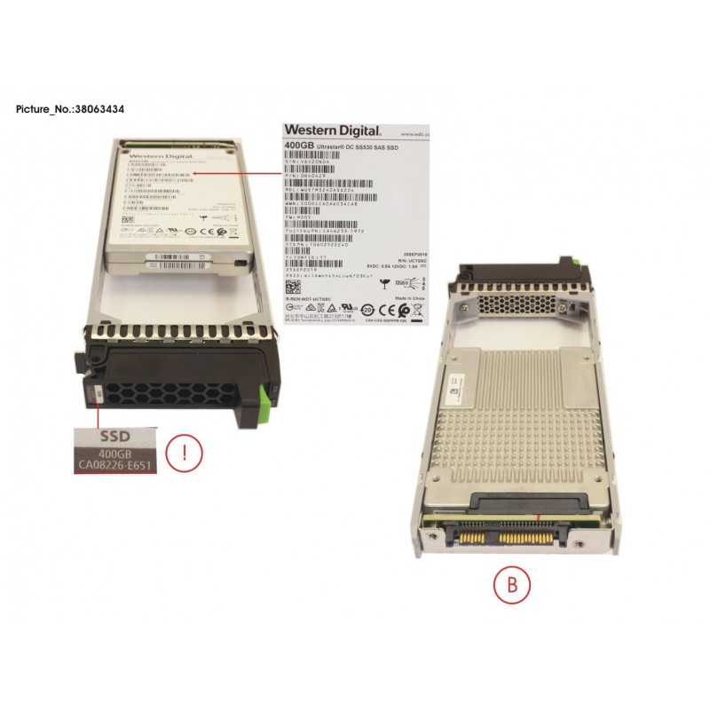 38063434 - DX S3/S4 SSD SAS 2.5" 400GB 12G