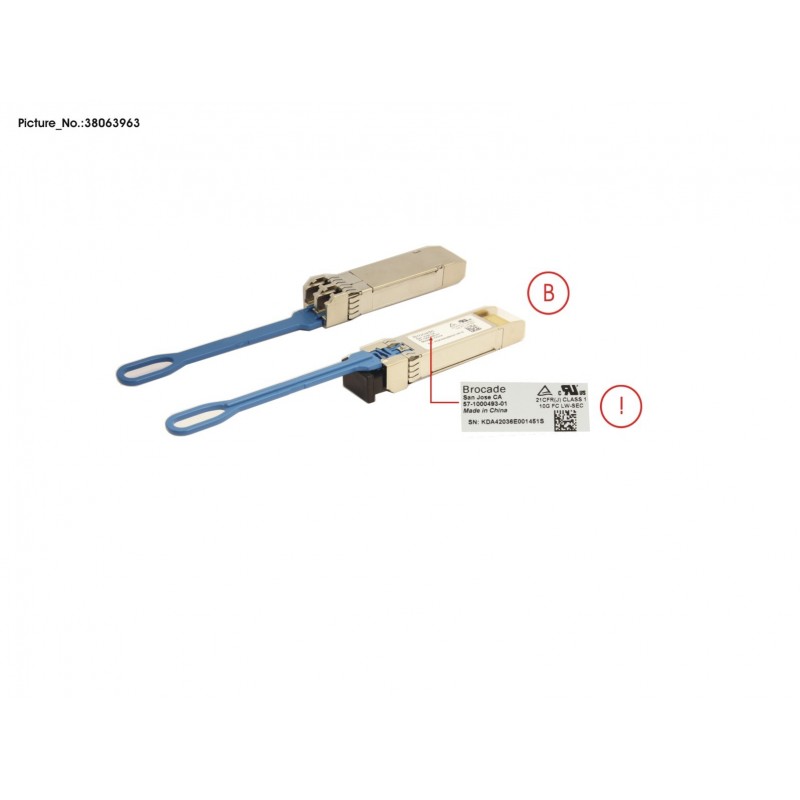 38063963 - FRU,SFP+ - LWL,10GFC,10KM,1PK,BR,SECURE