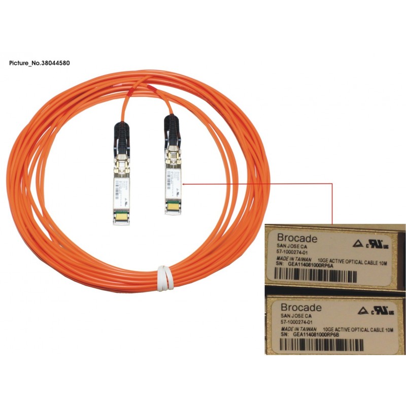 38044580 - SFP+ ACTIVE OPTICAL CABLE BROCADE, 10M