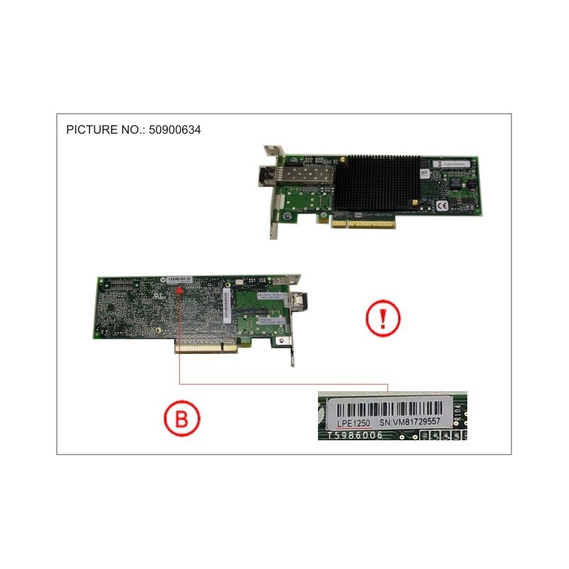 38008804 - FC CTRL 8GBIT/S LPE1250 MMF LC LP