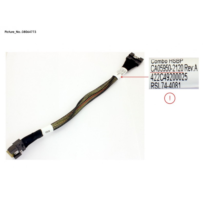 38064773 - DATA MB SLIMLINE TO 8X2.5 BP CABLE