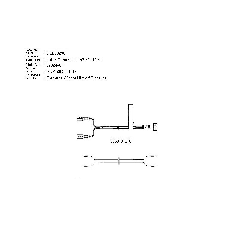 02024467 - CABEL DISCONNECT-SWITCH