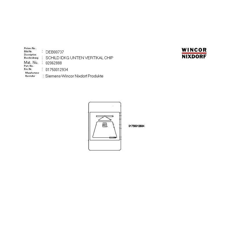 02062888 - LABEL IDKG TRACK BOTTOM VERTICAL CHIP