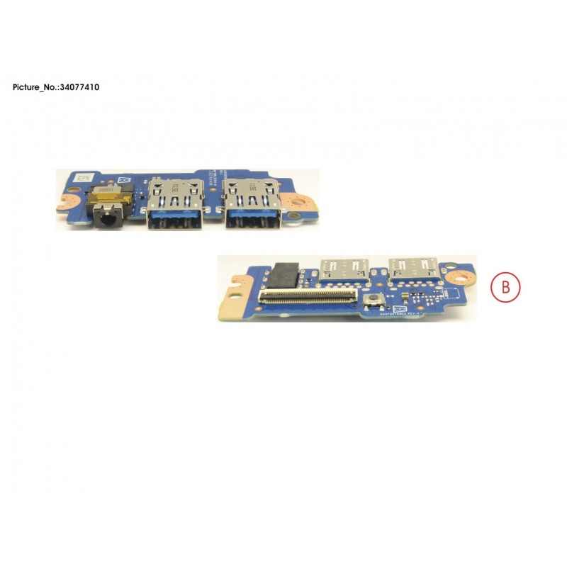 34077410 - SUB BOARD, USB/AUDIO W/O FP