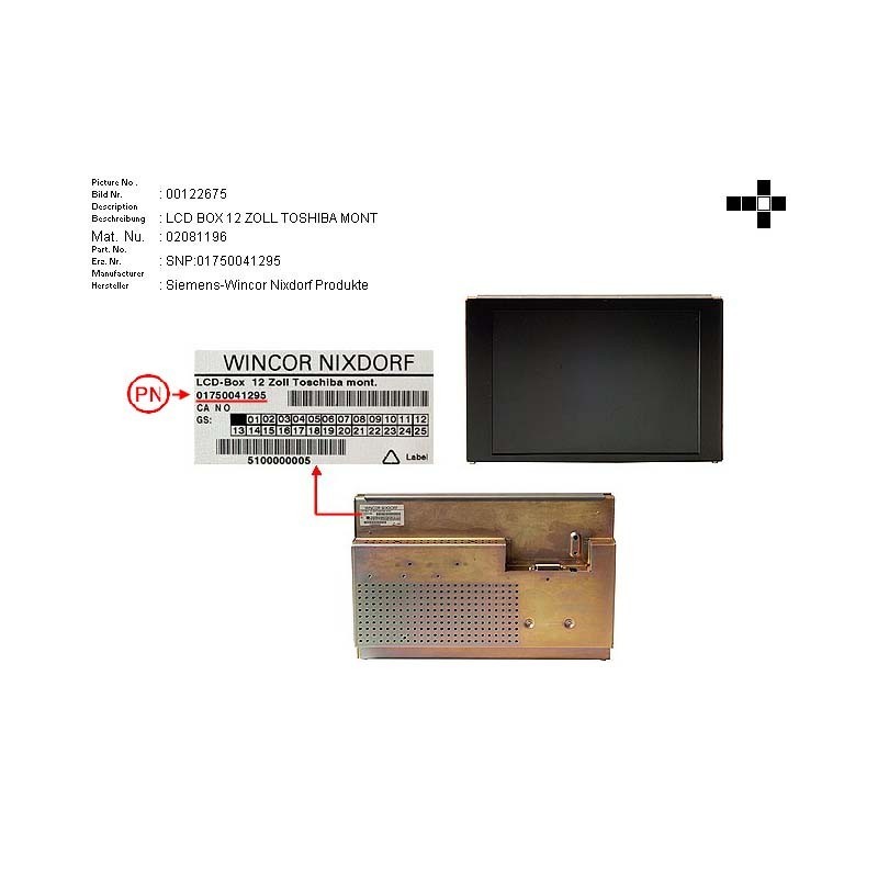 02081196 - LCD-BOX  12 ZOLL TOSCHIBA ASSY.