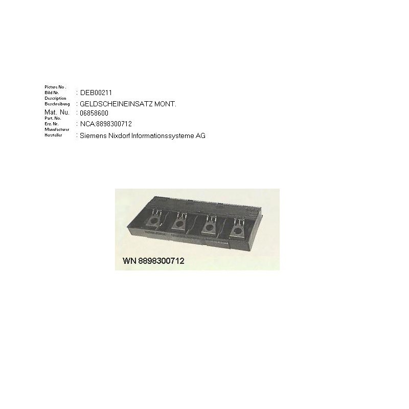 06858600 - BANK NOTE DRAWER ASSY
