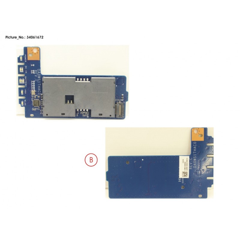 34061672 - SUB BOARD, SMARTCARD/LED