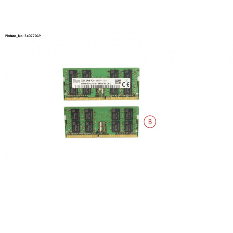 34077039 - MEMORY 32GB DDR4-2933 SO