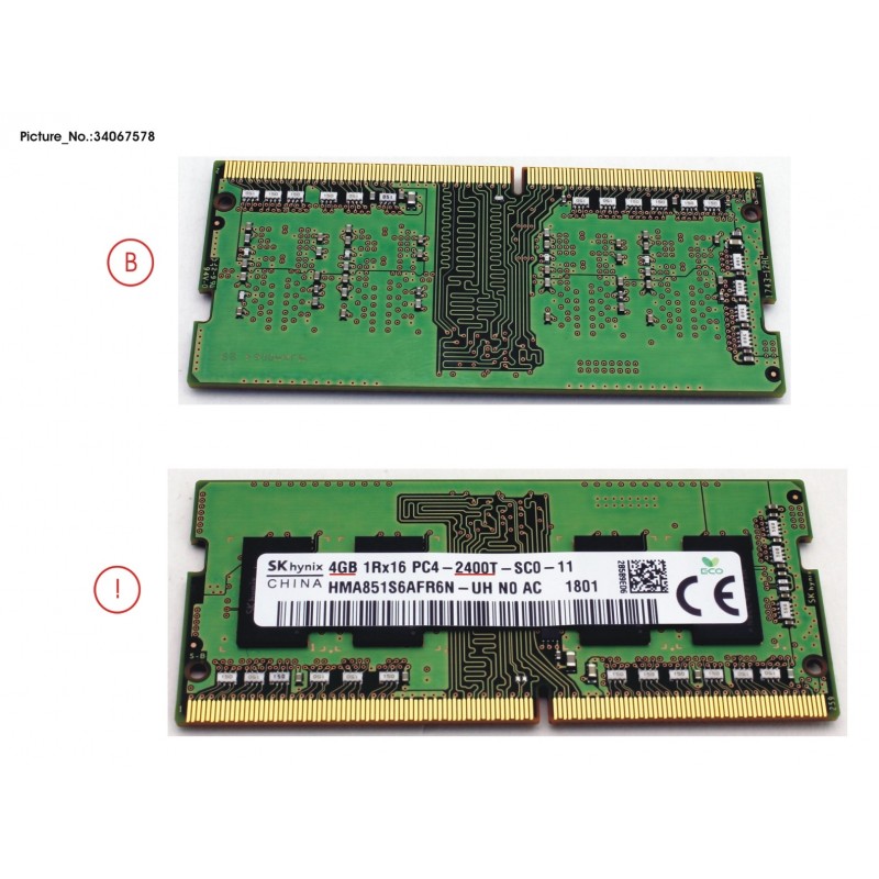 34067578 - MEMORY 4GB DDR4-2400