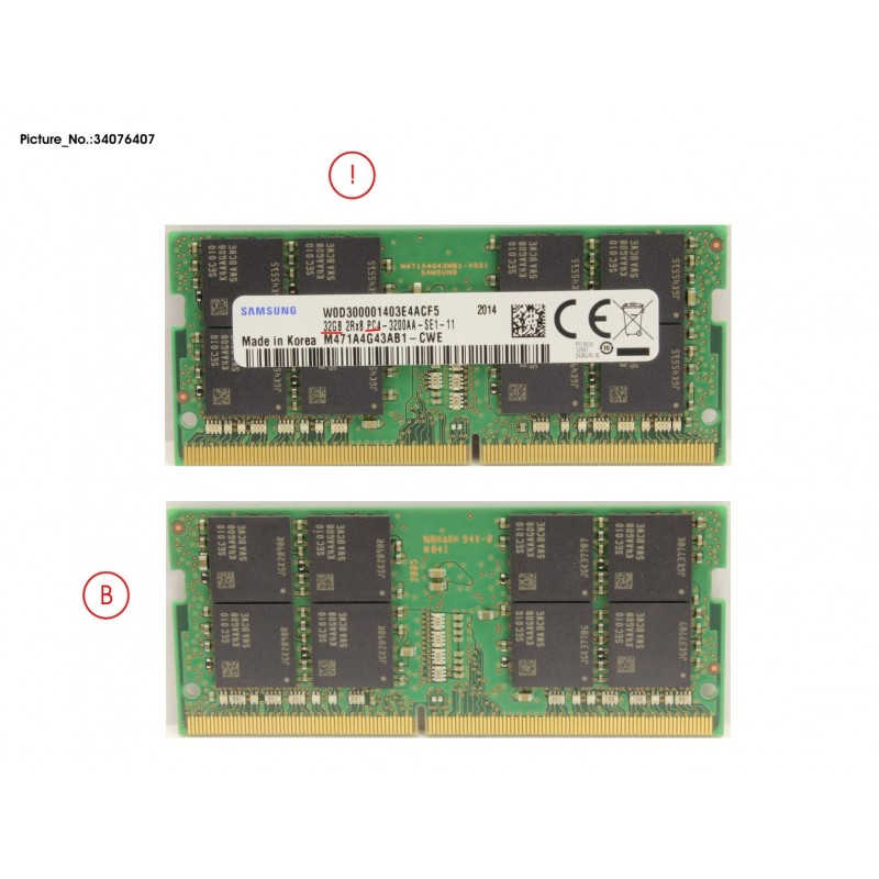 34076407 - MEMORY 32GB DDR4