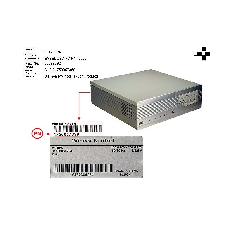 02099792 - PERSONAL COMPUTER EMB P4-2000 AGP