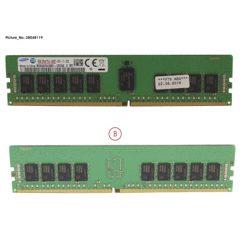 38048119 - 16GB (1X16GB) 2RX8 DDR4-2400 R ECC
