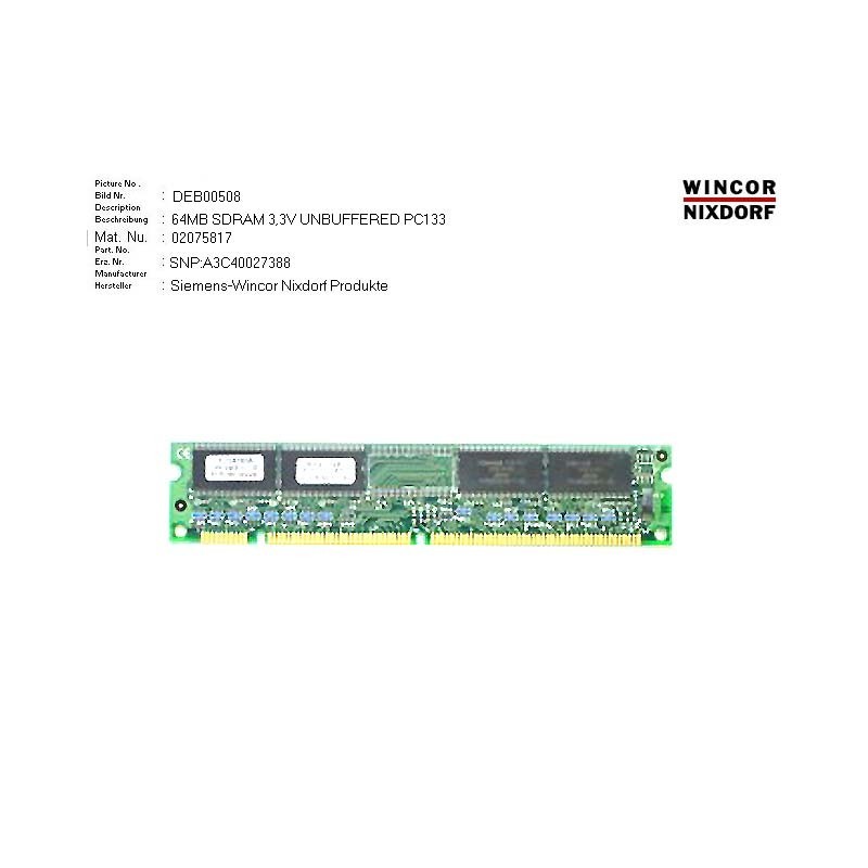 02075817 - 64MB SDRAM 3.3V UNBUFFERED PC133