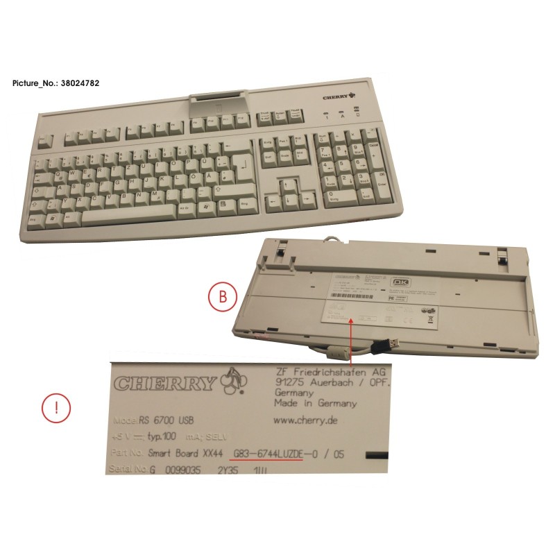 38024782 - CHERRY USB-KB  Cardreader