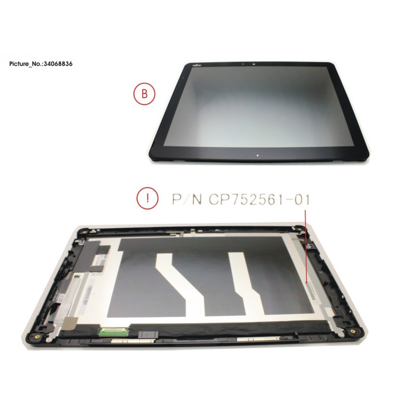 34068836 - LCD ASSY,AG INCL.TP AND DIGI FOR SC WWAN