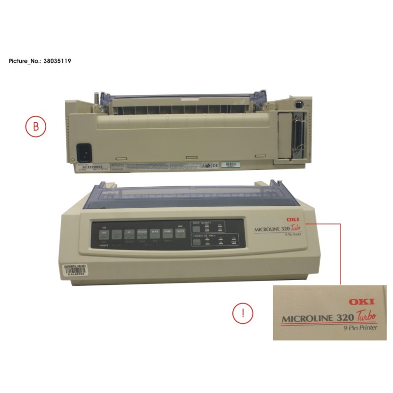 38035119 - OKIDATA ML320 TURBO PRINTER