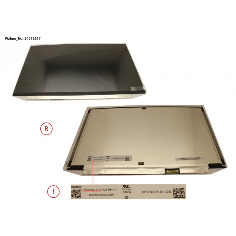 34076517 - LCD PANEL,NV133FHM-N6A, N133HCE-EN2(FHD)