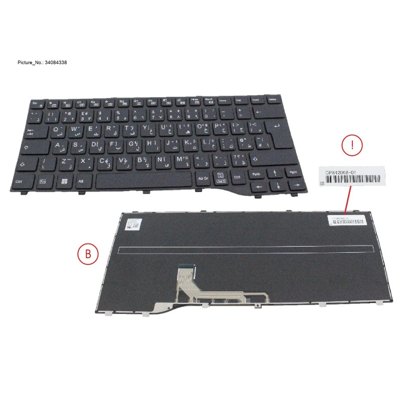 34084338 - KEYBOARD BLACK NORMAL ARABIAN (NEW_FN)