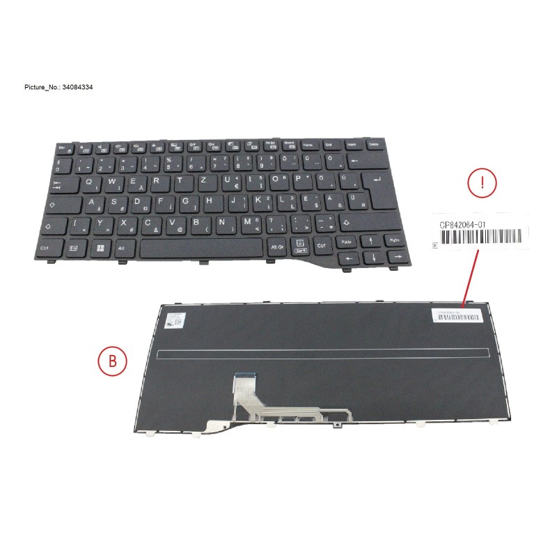 34084334 - KEYBOARD BLACK NORMAL HUNGARY (NEW_FN)