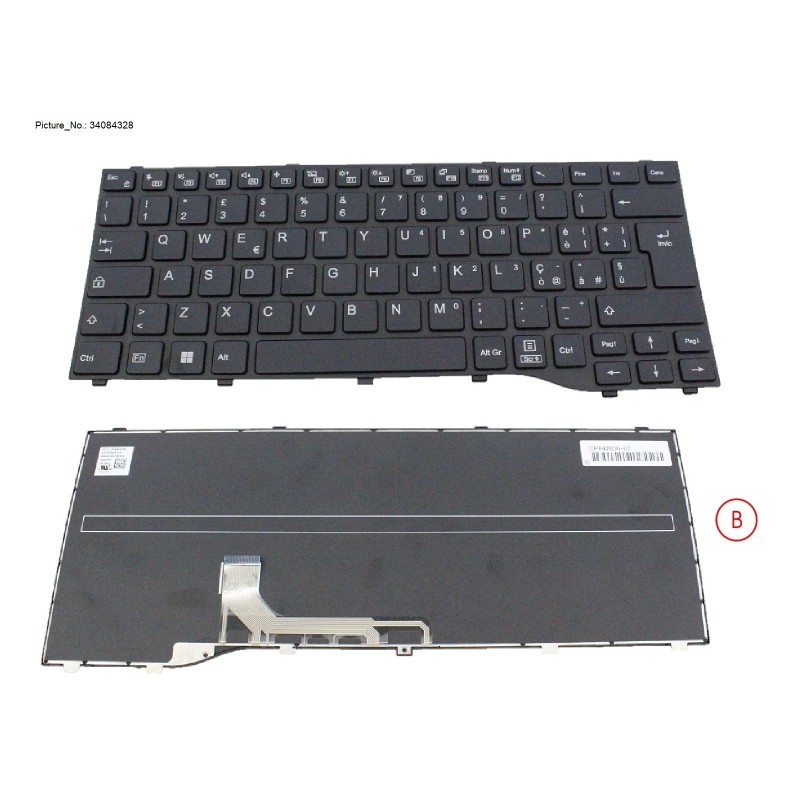 34084328 - KEYBOARD BLACK NORMAL ITALY (NEW_FN)