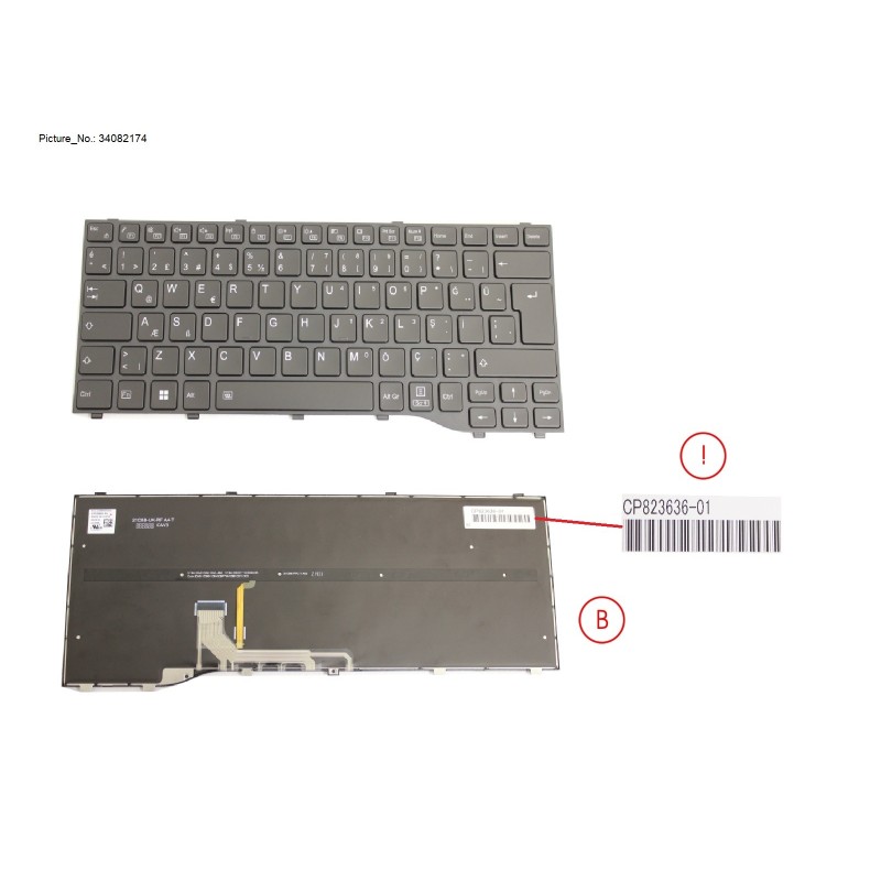 34082174 - KEYBOARD BLACK W  BL TURKEY