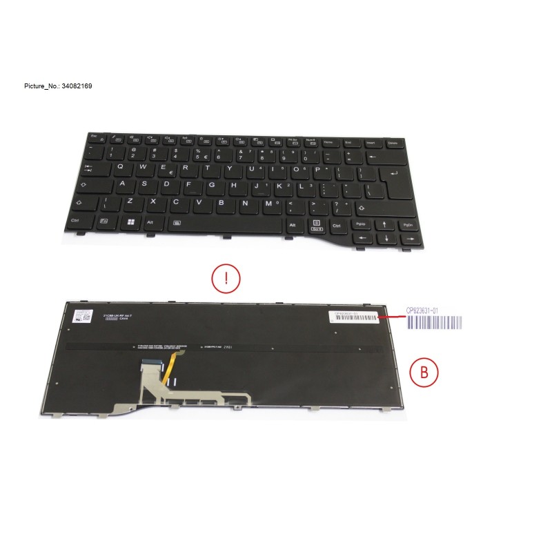 34082169 - KEYBOARD BLACK W  BL US