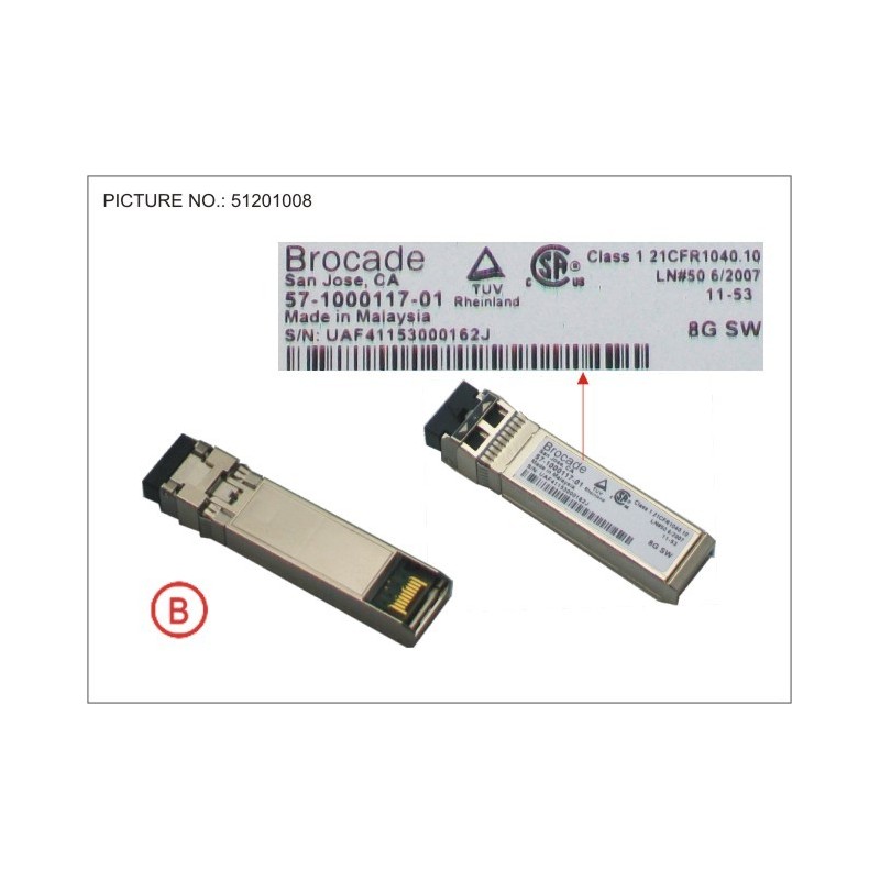 34037481 - SFP BROCADE 8GB SWL SFP+ 1-PK