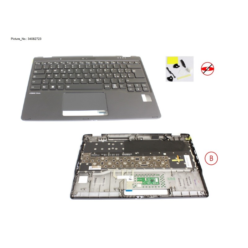 34082723 - UPPER ASSY INCL. KEYB ITALIAN W PV