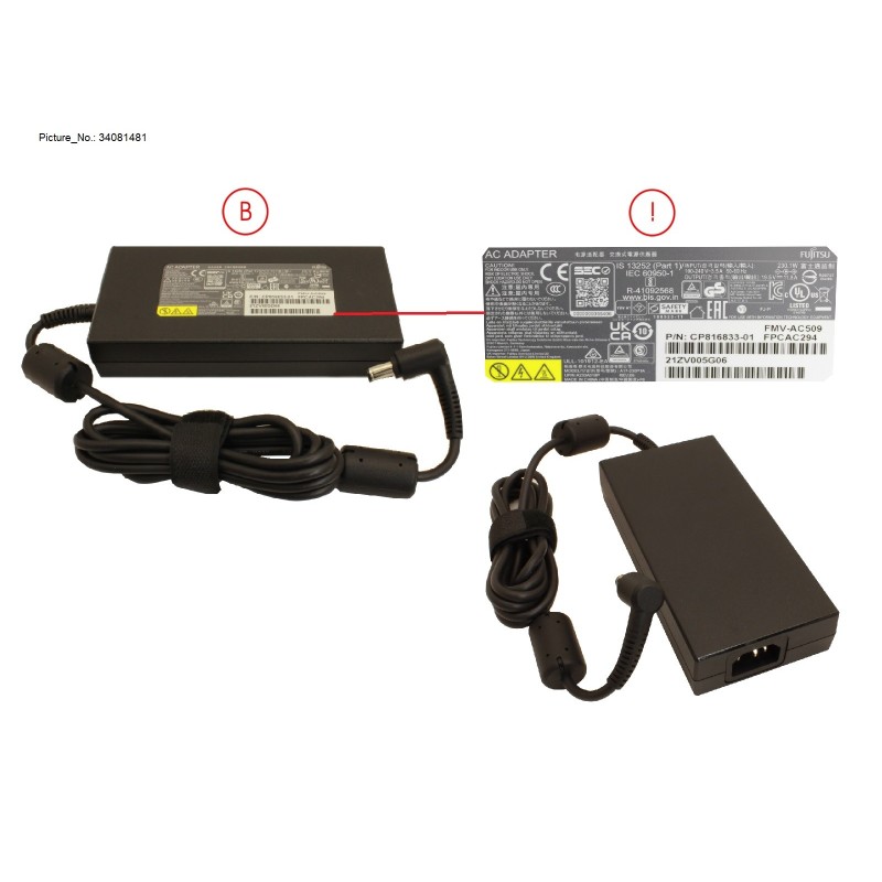 34081481 - AC-ADAPTER 19 5V 230W (3-PIN) UKCA TCO9