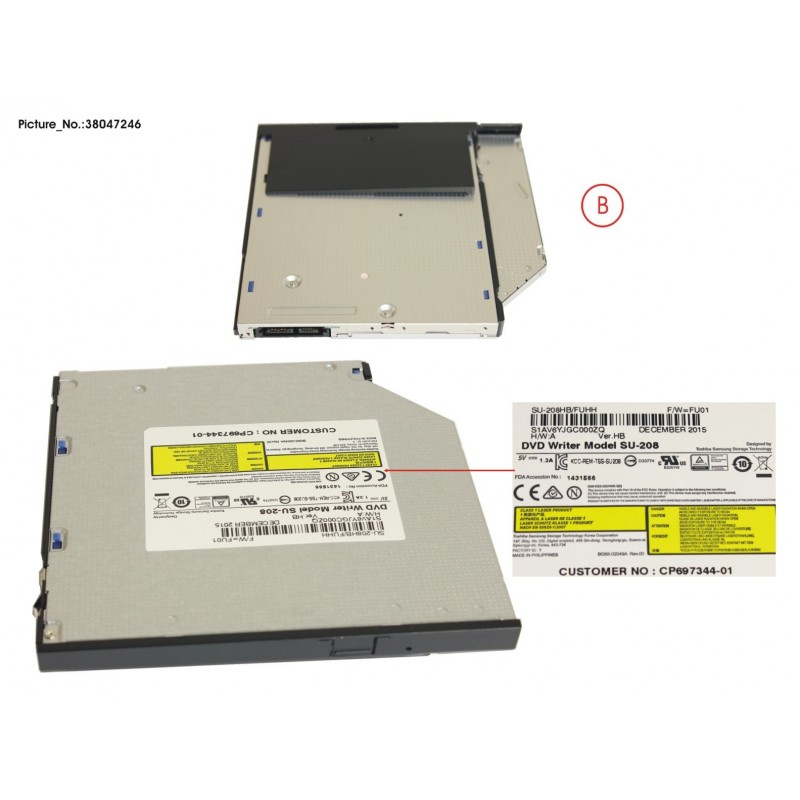 38047246 - ODD ASSY, S-MULTI (INCL. BEZEL)