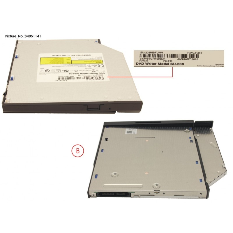 34051141 - ODD ASSY, S-MULTI (INCL. BEZEL)