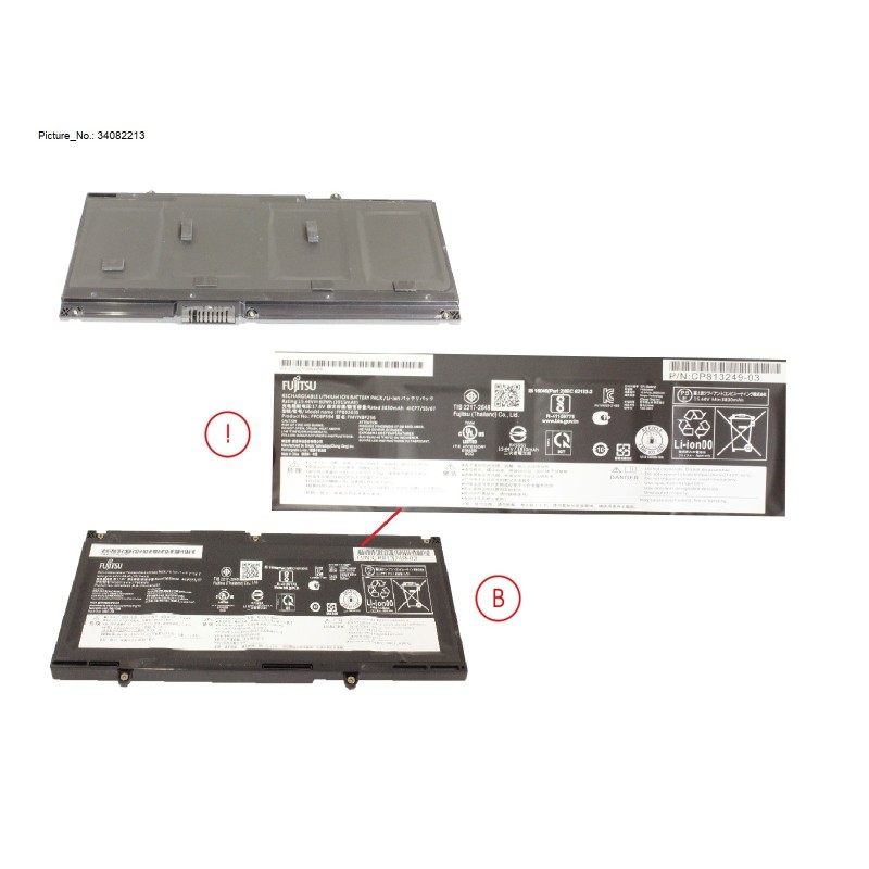 34082213 - -BT-1ST BATTERY (4 CELL) 3915 MAH 60 WH