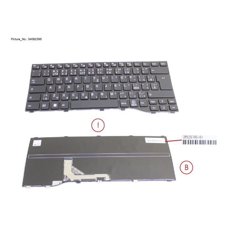 34082395 - KEYBOARD BLACK CZECH SLOVAKIA US WIN11