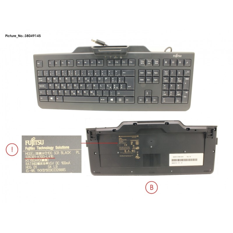 38049145 - KB100 SCR BLACK PL