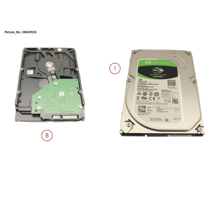 38049035 - HDD 1TB SATA S3 7.2K 3.5'