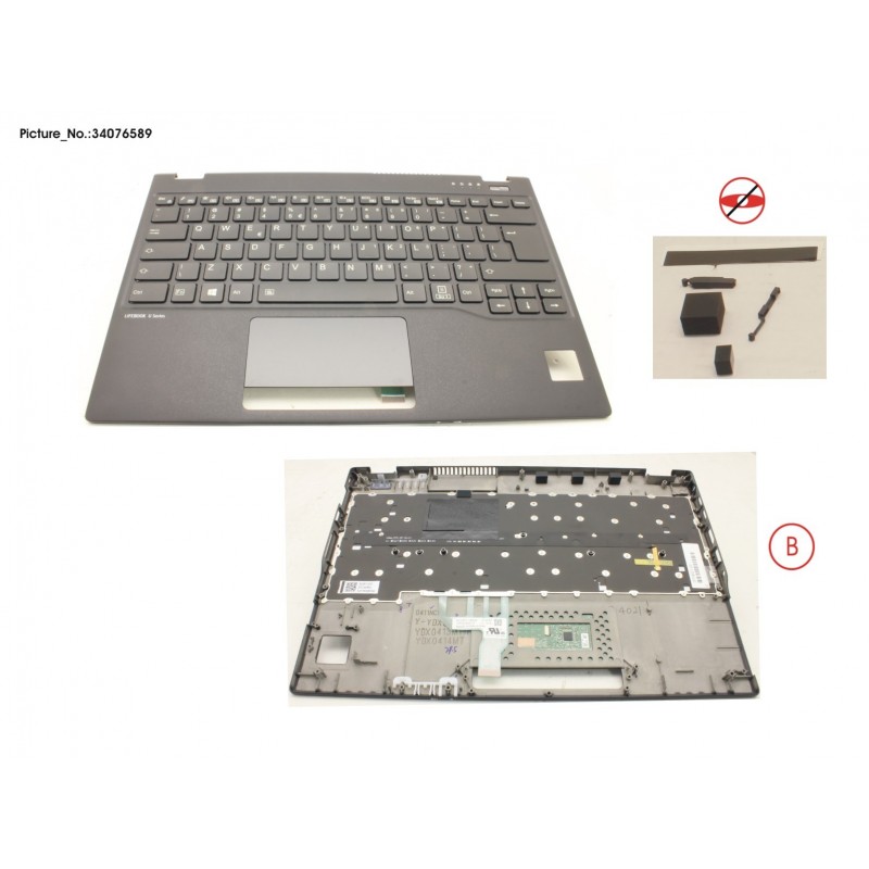 34076589 - UPPER ASSY INCL. KEYB US FOR PV