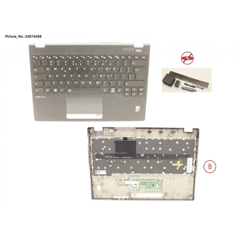 34076588 - UPPER ASSY INCL. KEYB US W/FP